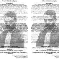 Carta volante Zapata